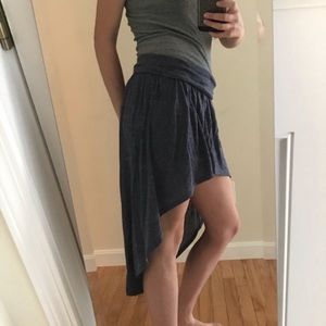 F21 High Low Skirt - heather blue/grey